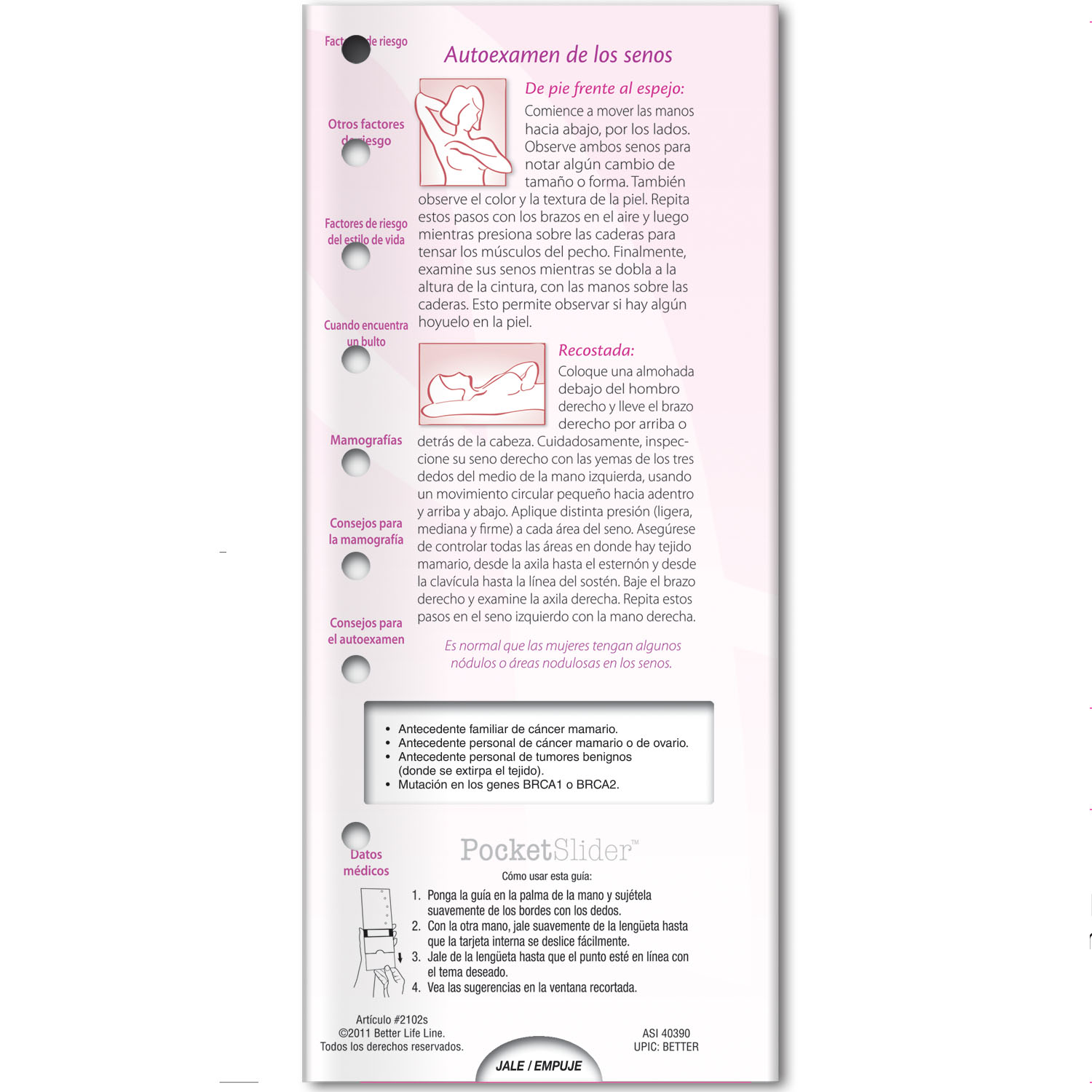 Pocket Slider - Breast Cancer Awareness (Spanish) 2
