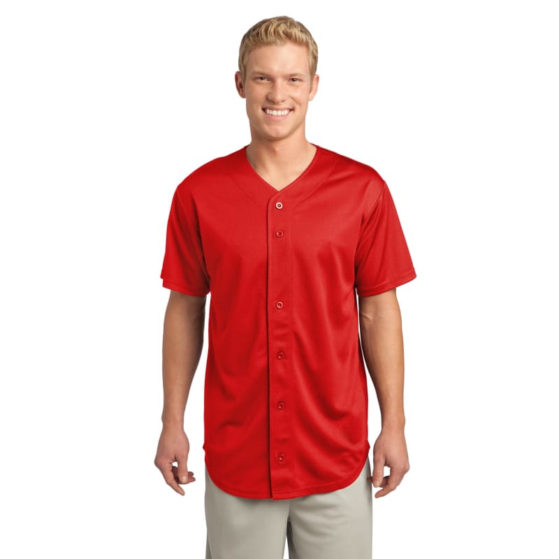 Sport-Tek PosiCharge Tough Mesh Full-Button Jersey. 26