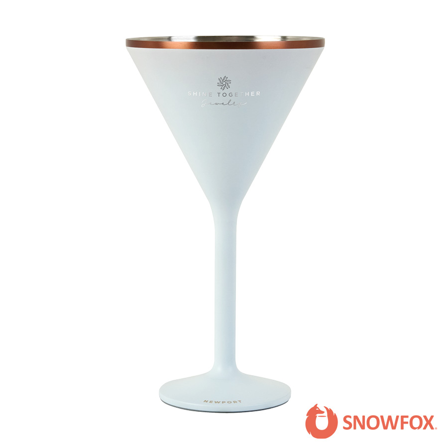 Snowfox® 8 oz. Double Wall Steel Stemmed Martini Glass 21