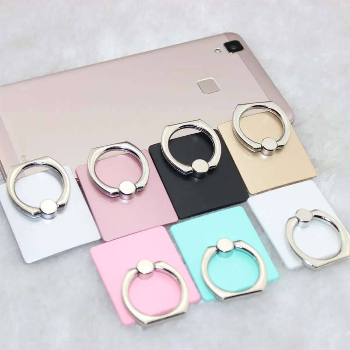 360 Degree Rotating Ring Buckle Mobile Phone Holder Square 3