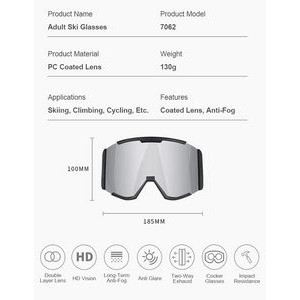 Wide Vision Clear Ski Goggles 2