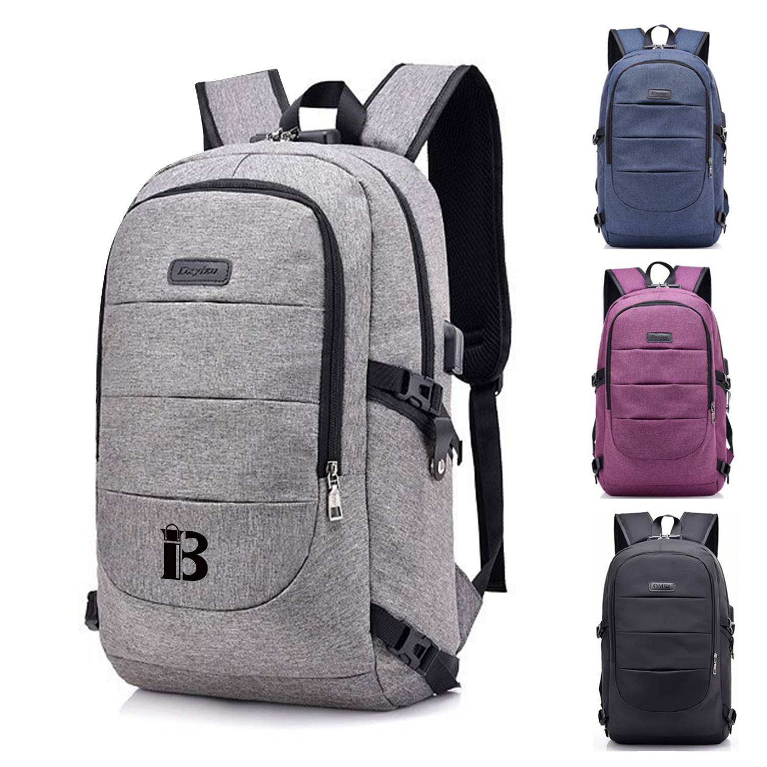 Large Capacity Laptop Business Travel Anti Theft Backpack 1