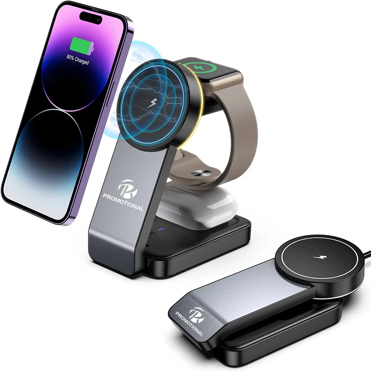 3 in 1 Detachable Desktop Magnetic Wireless Charger 5