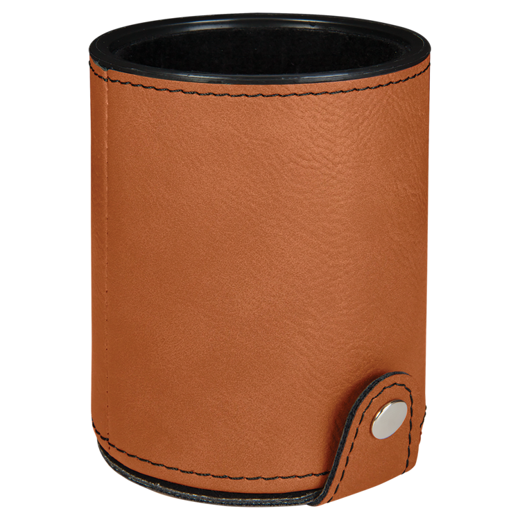 Rawhide Leatherette Dice Cup with 5 Dice 2