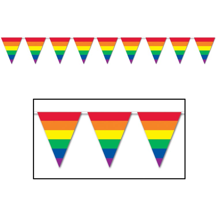 Rainbow Pennants - 11" x 12" 3