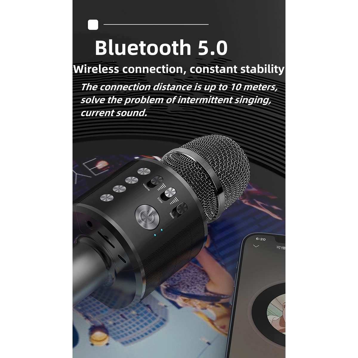 Portable Wireless Bluetooth Handheld Microphone Speaker 5