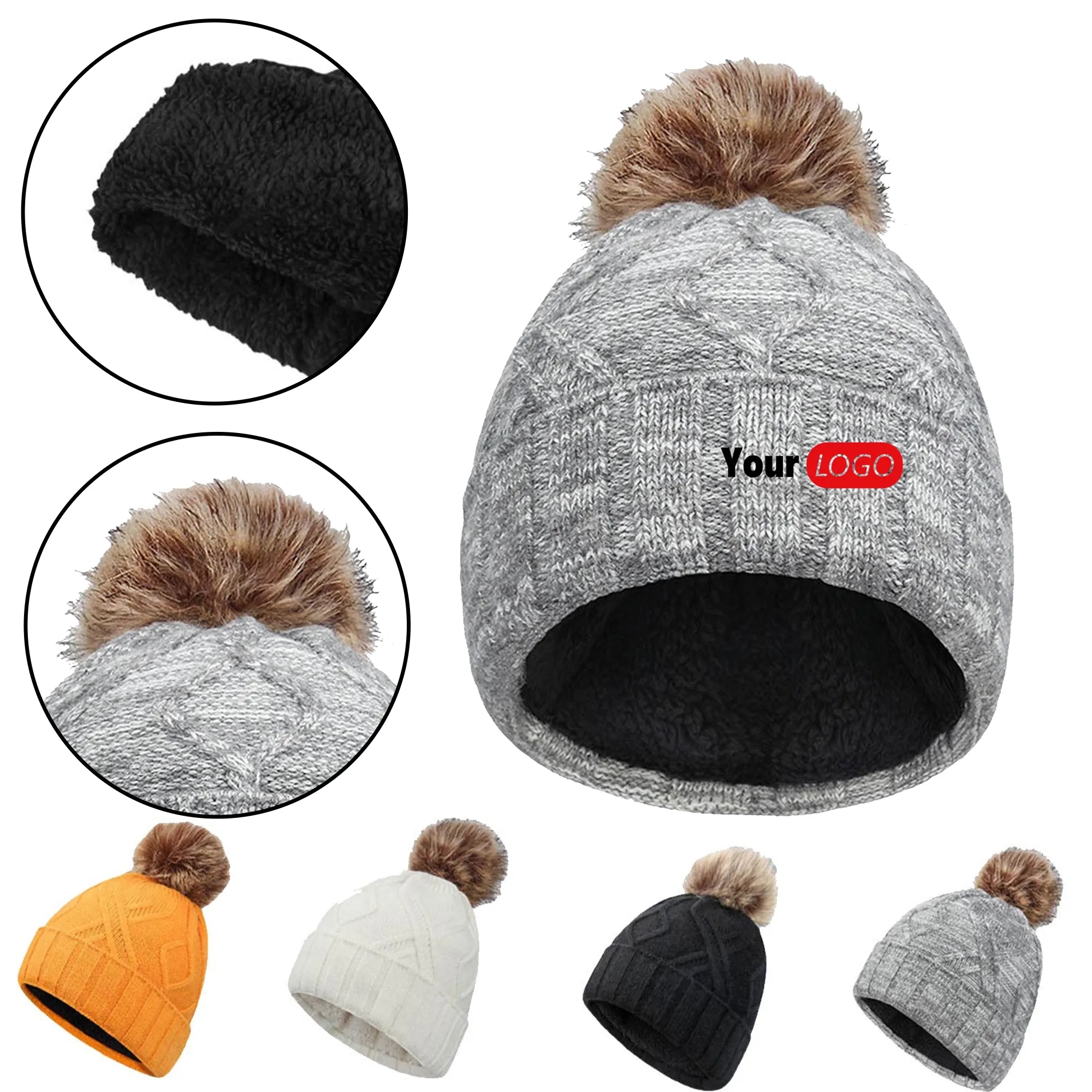 Autumn Winter Trendy Knit Beanie Hat 3