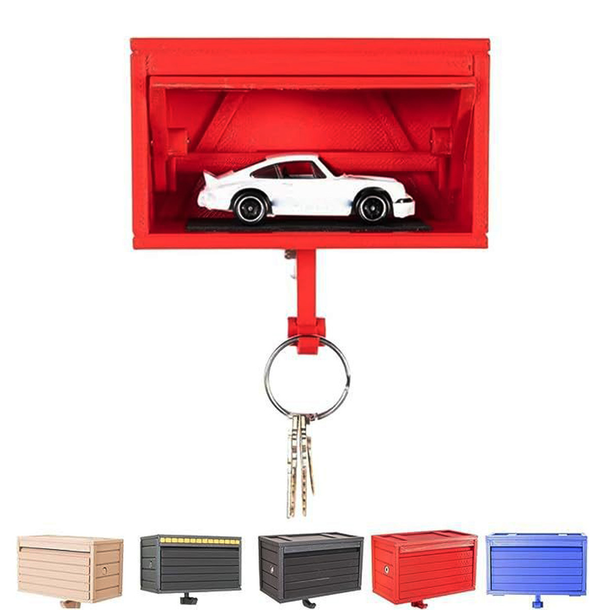 Car Garage Key Holder with Opening Door 1