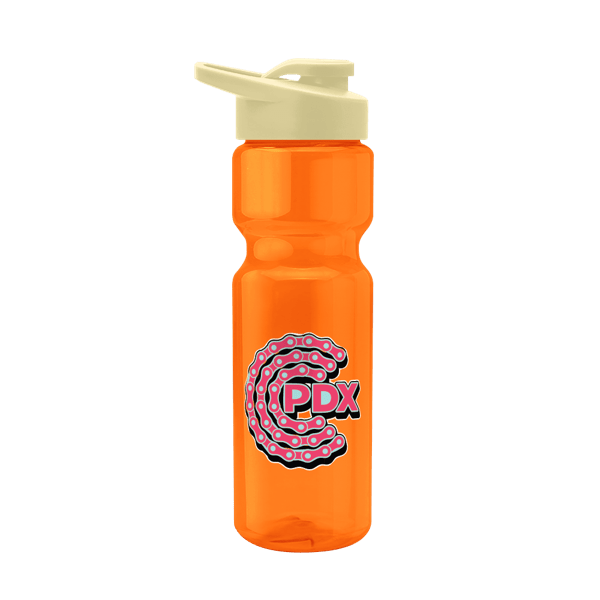 Blazer 28oz Transparent Bike Bottle w/Drink-thru Lid 345