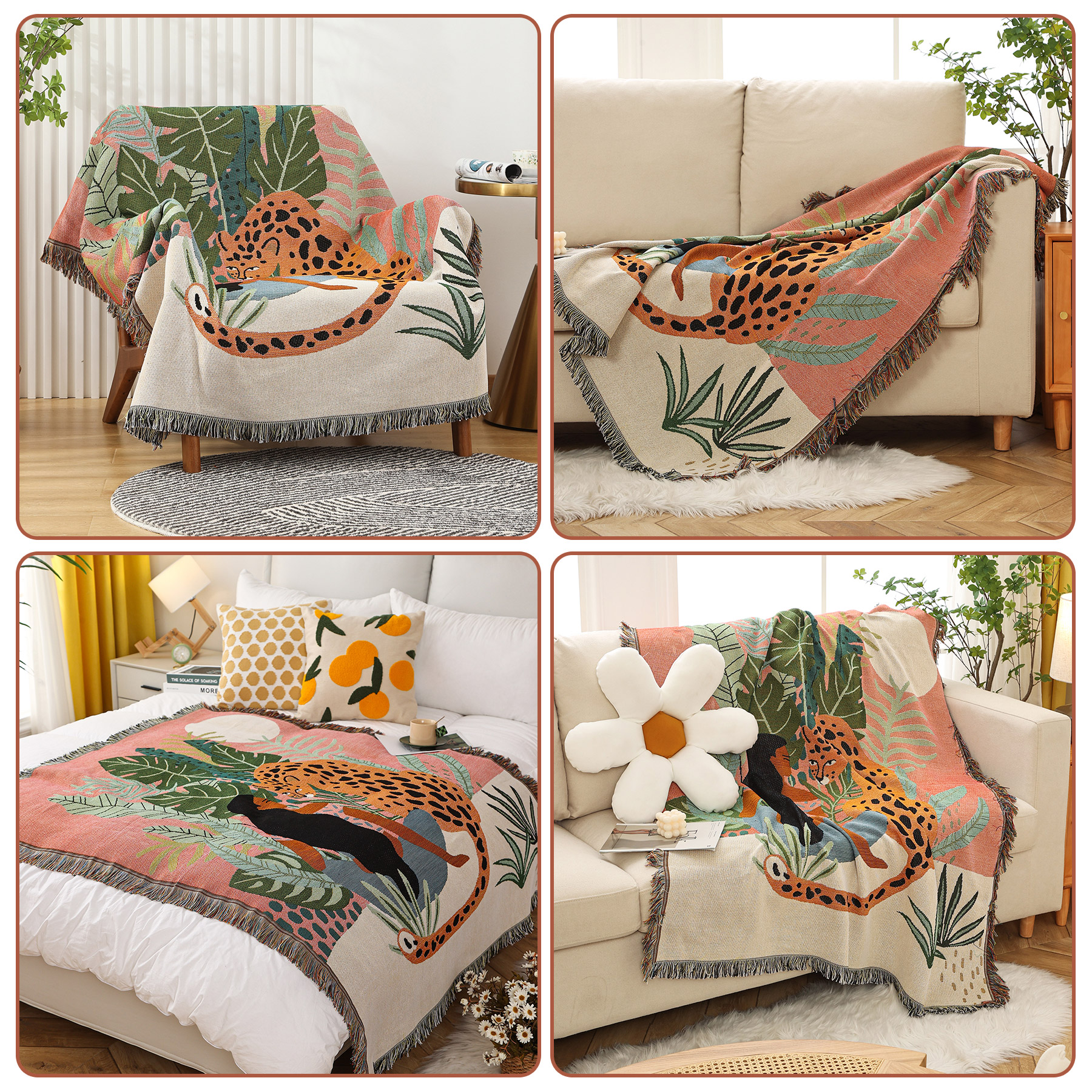 Woven Tapestry Throw Blanket -50" X 62" 11