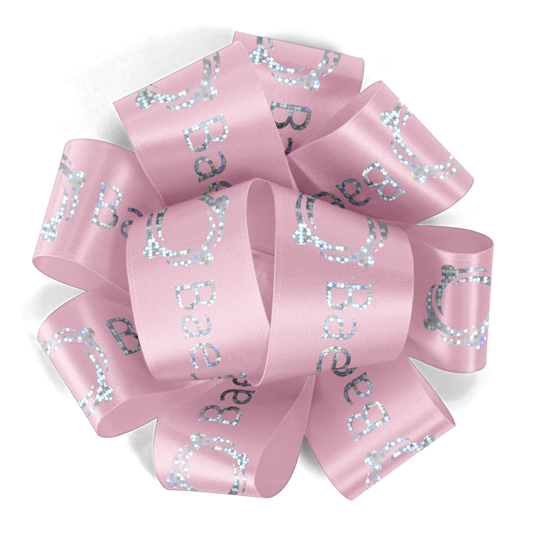 1 1/2" Badge Satin Bow - Foil Print 34