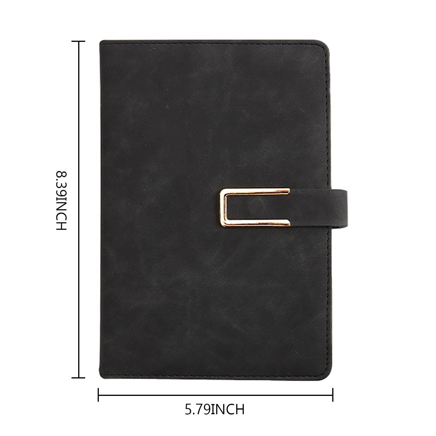 A5 Faux Leather Notebook w/ Magnetic Closure 8