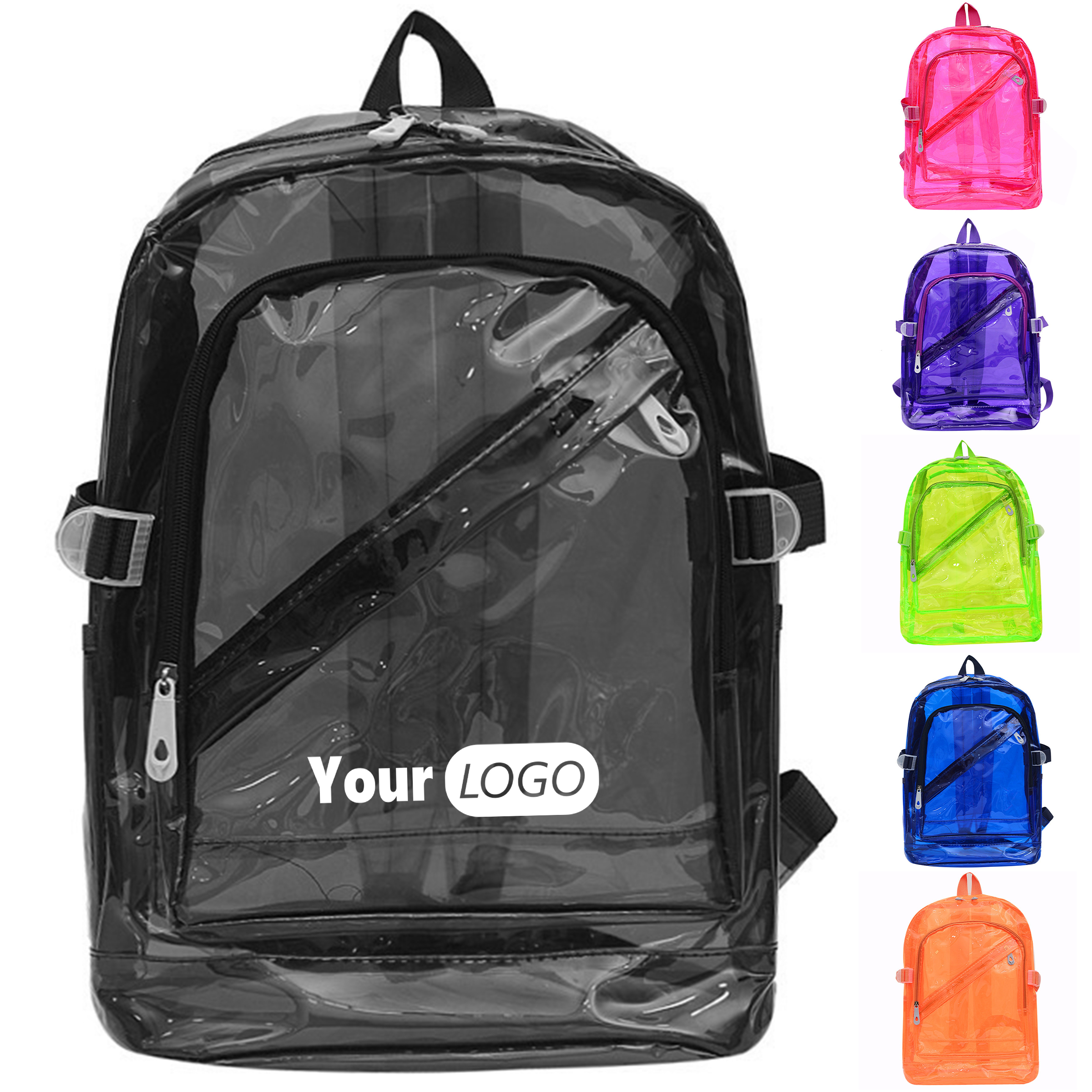 PVC Clear Candy Color Backpack 2