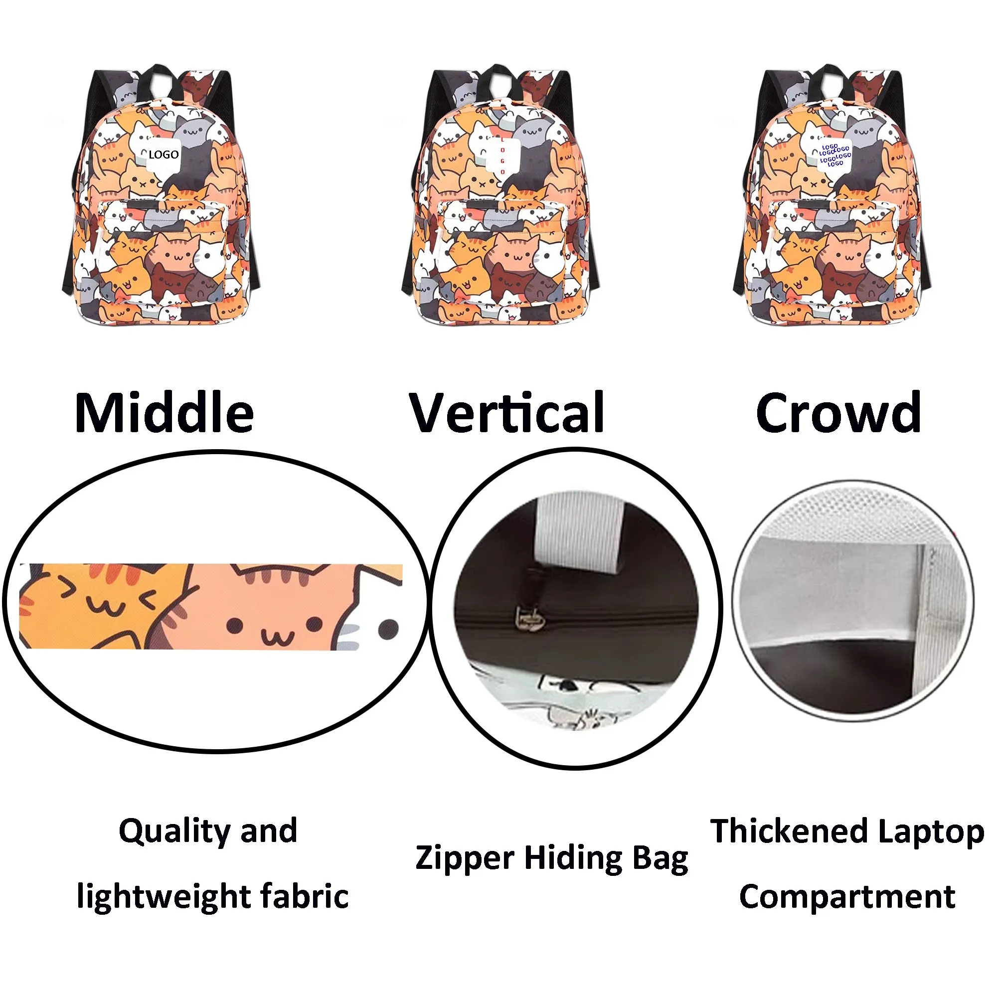 Cartoon Cat Backpack 2