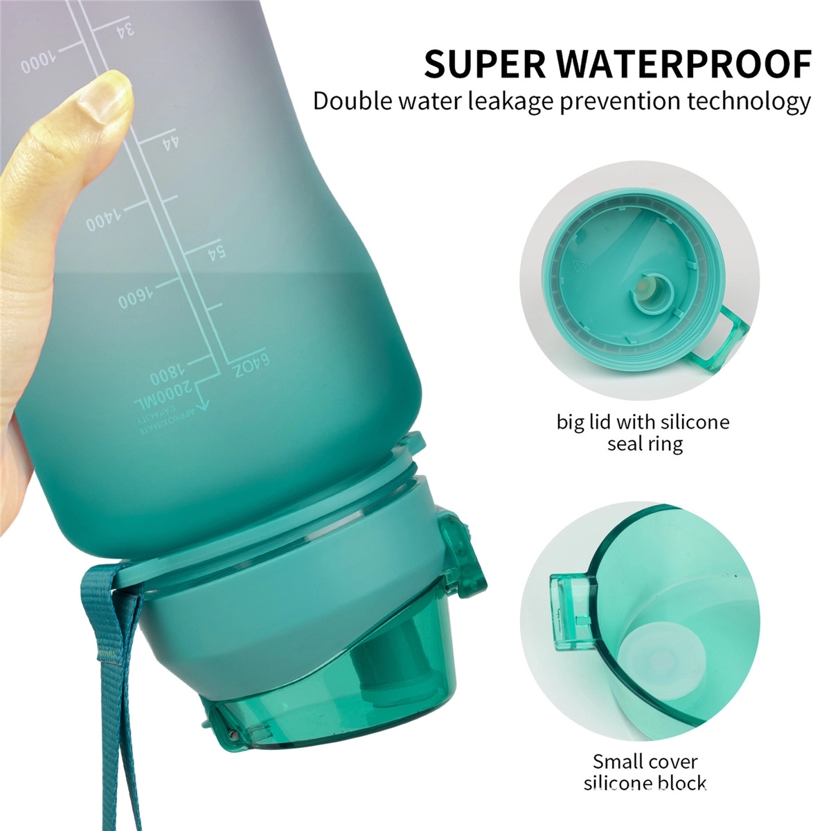 Multiple Water Bottle with Time Marker 7