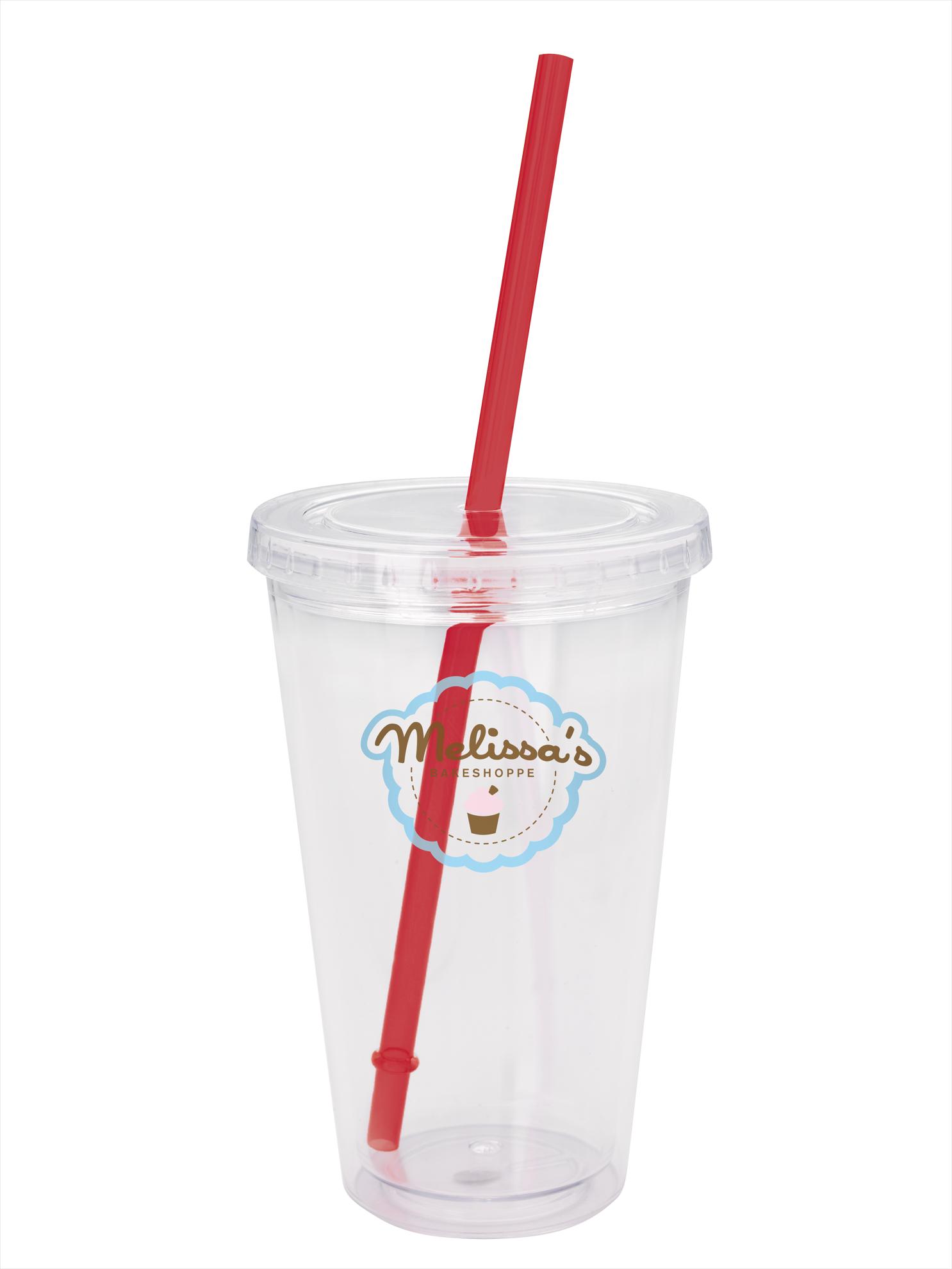 Good Value™ Clear Tumbler with Colored Lid - 18 oz. 70
