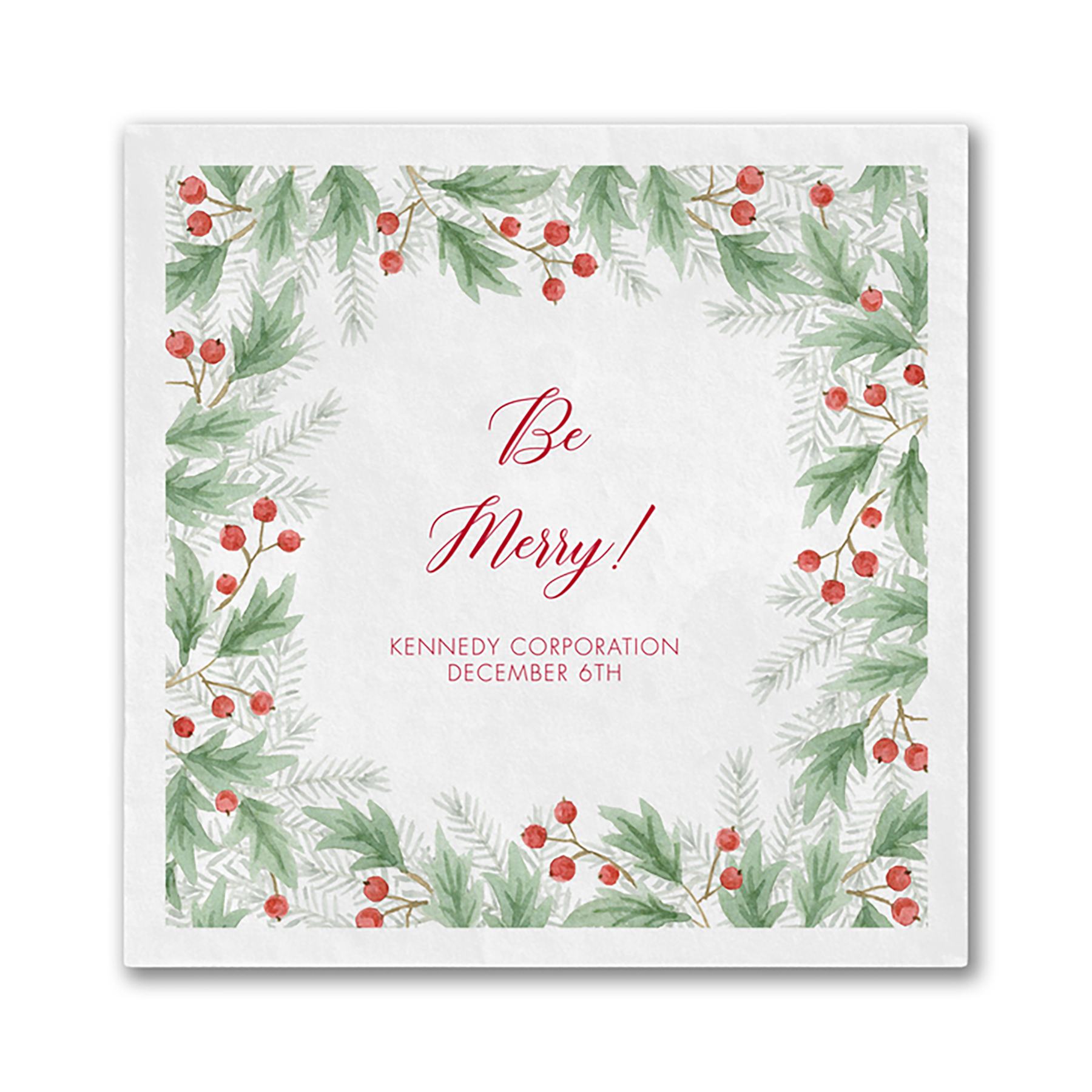 Watercolor Greenery Luncheon Ooh La Color Napkin 2