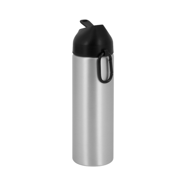 EasyFlow Recycled Aluminum Bottle w Straw Lid, custom water bottle with logo imprint 215