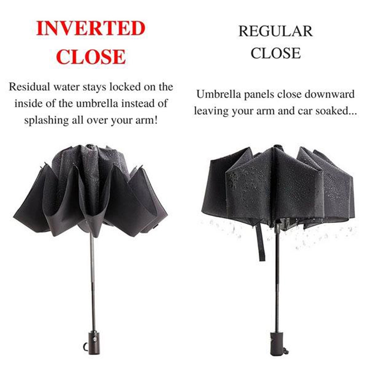 Automatic 3 Folding Reverse Umbrella 2
