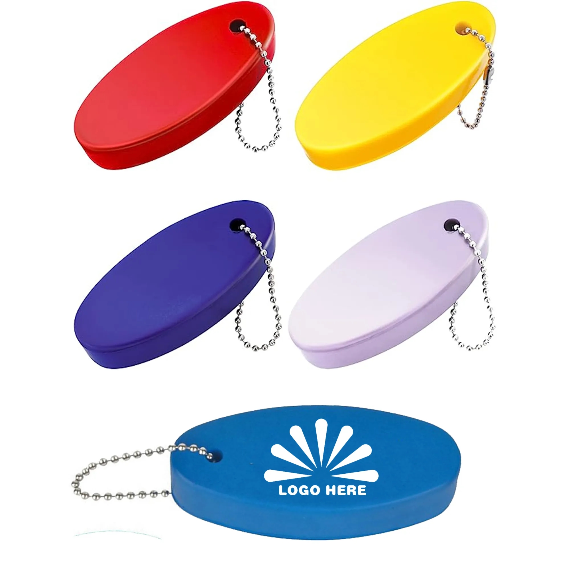 Oval Shaped Foam Floating Key Ring 2