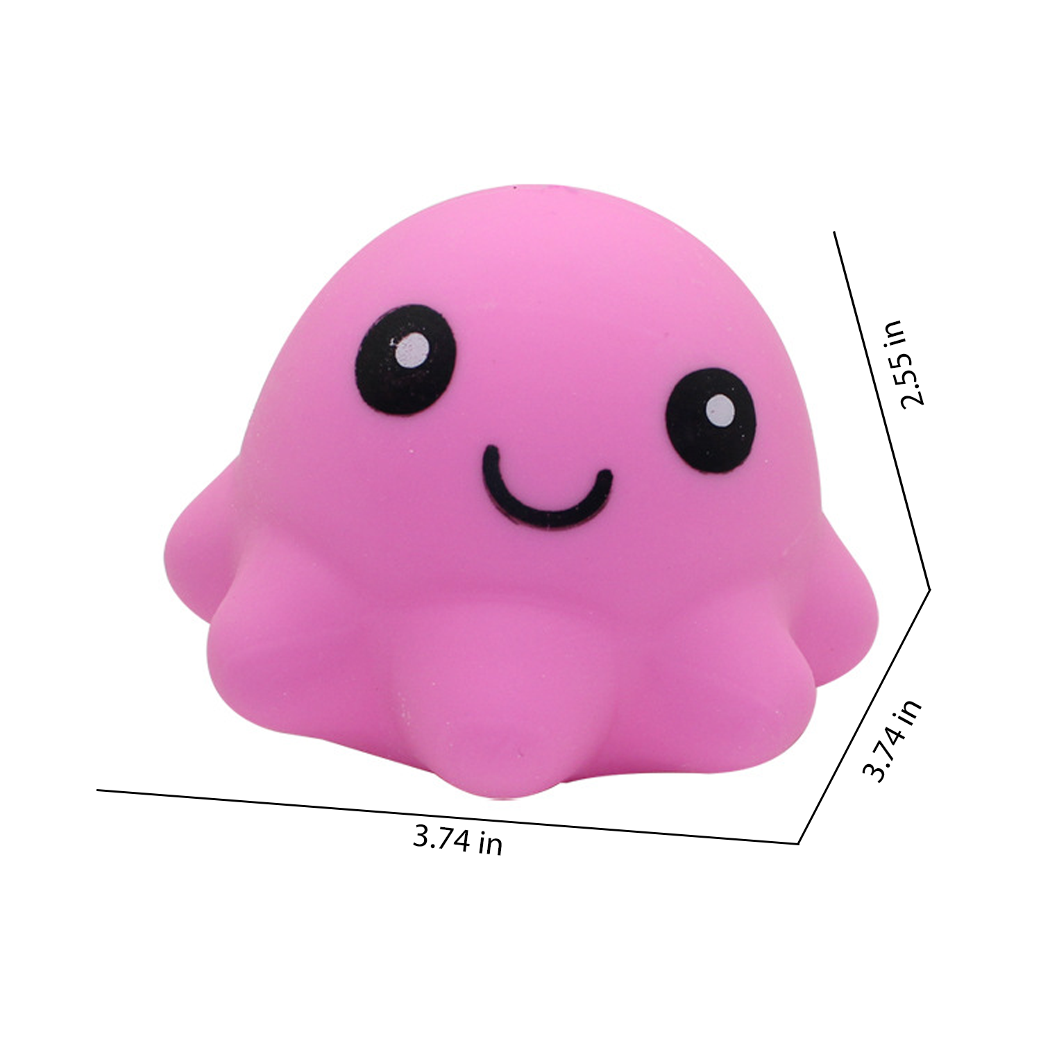 TPR soft rubber rainbow octopus decompression toy 5