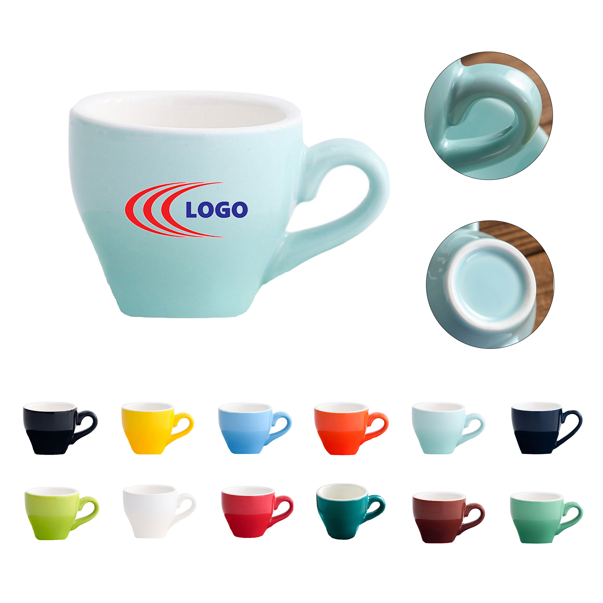 2.7oz Procelain Espresso Cups Cappuccino 11