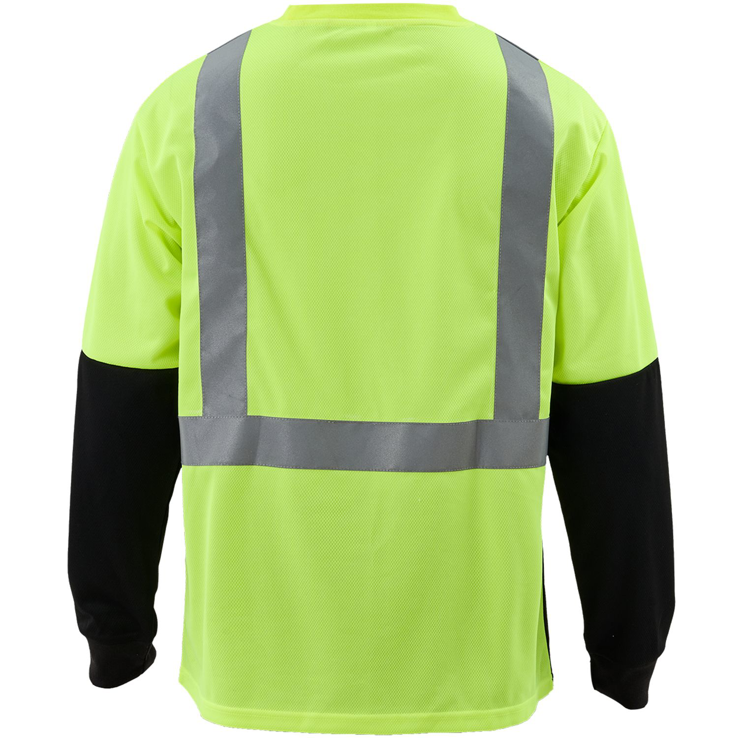 3.8 Oz. Polyester Class 2 Color Block Reflective Tape Safety T-Shirt with Pocket 1