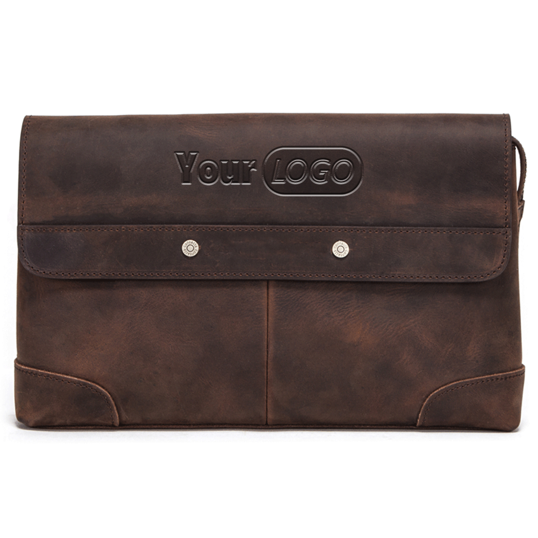 Leather Crazy Horse Skin high-capacity strapless Wallets Men 1