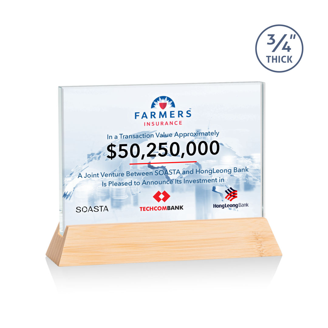 Walkerton VividPrint™ Award - Starfire/Bamboo (Horiz) 6