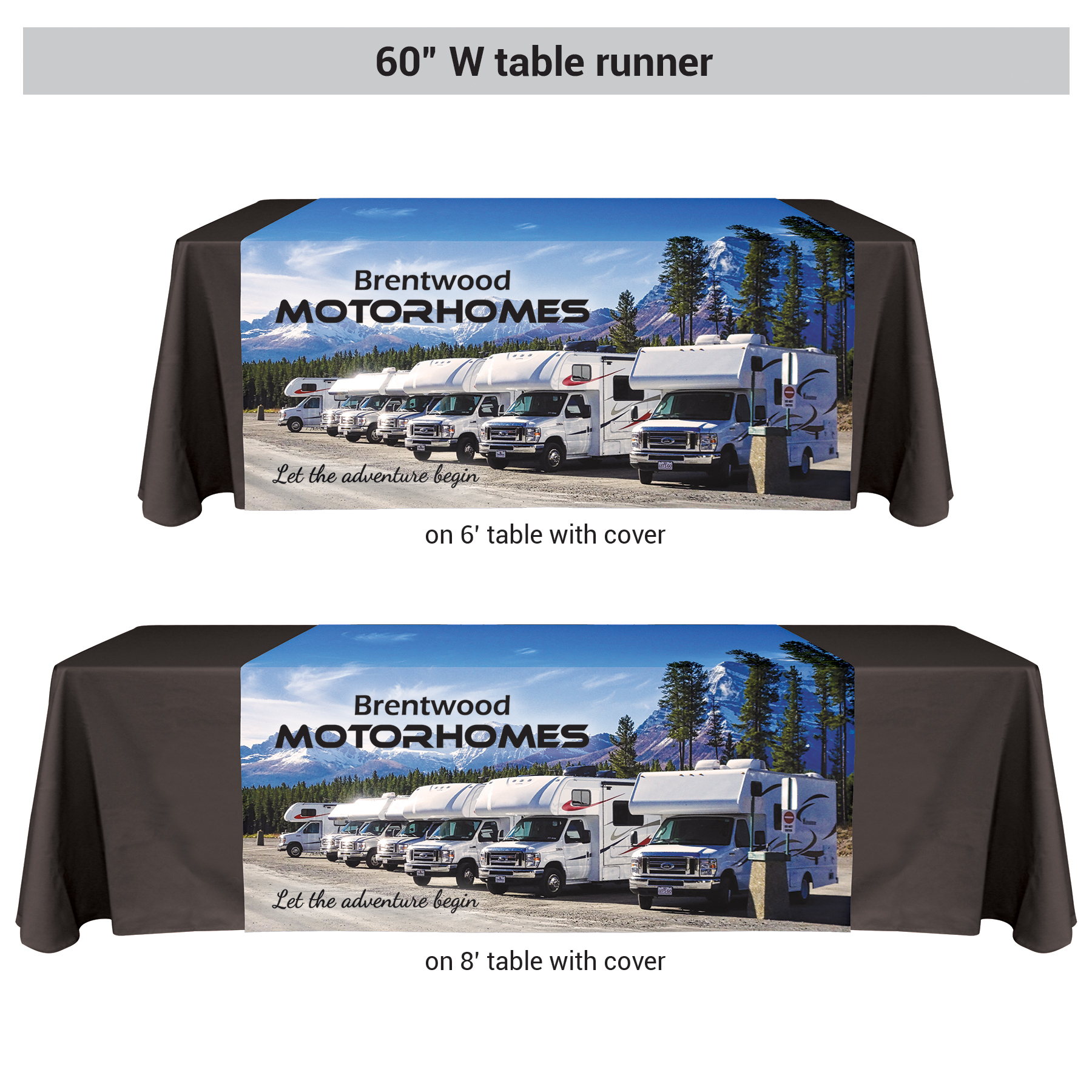 60" x 60" Knit Polyester Custom Table Runner 8