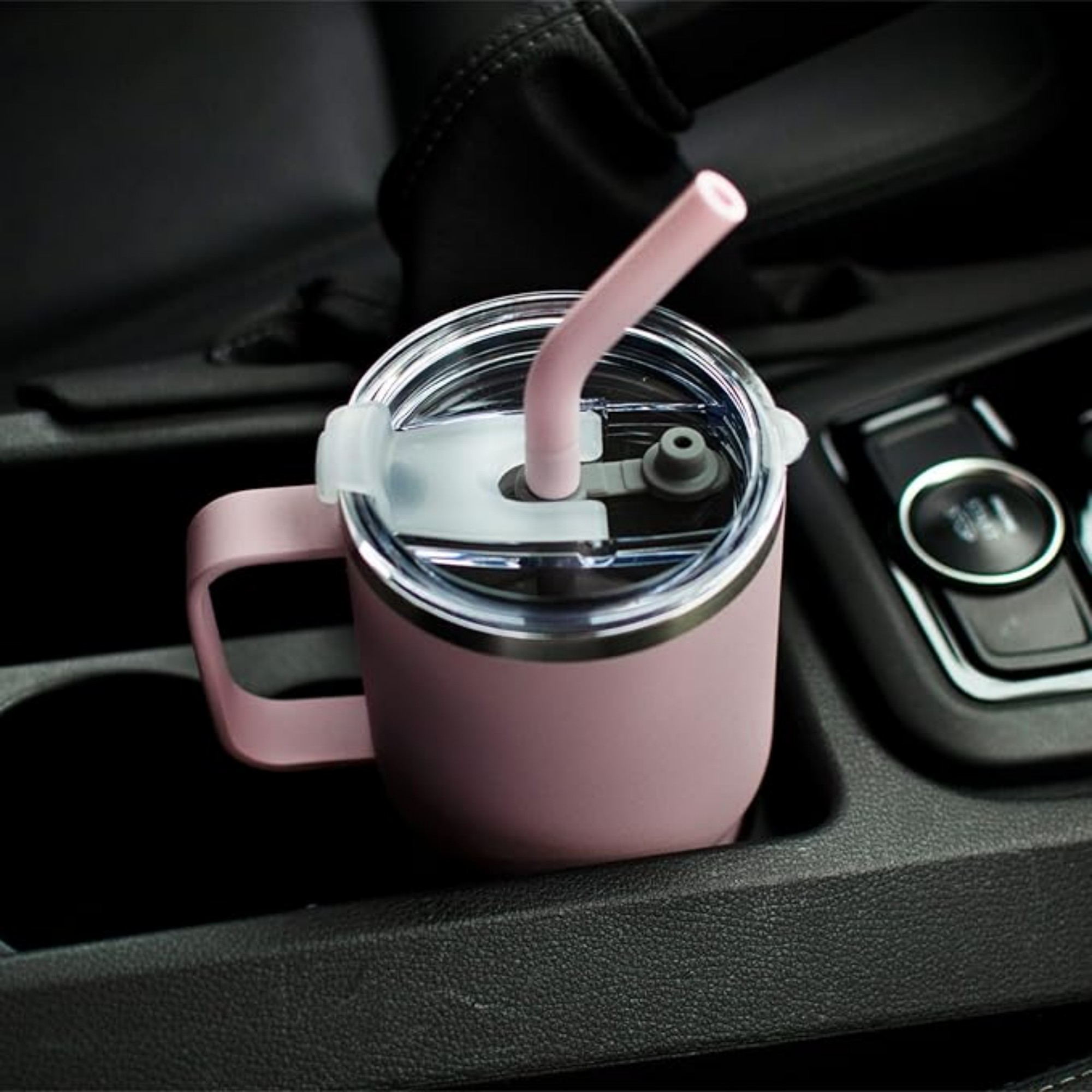 Double Wall Vacuum Stainless Steel Tumbler With Straw And 2 Lids 3