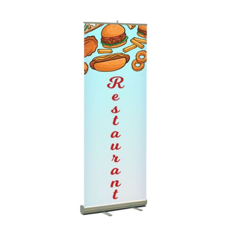 Restaurant Pre Printed Premium Retractable Banner 33" x 80" - Design 2 1