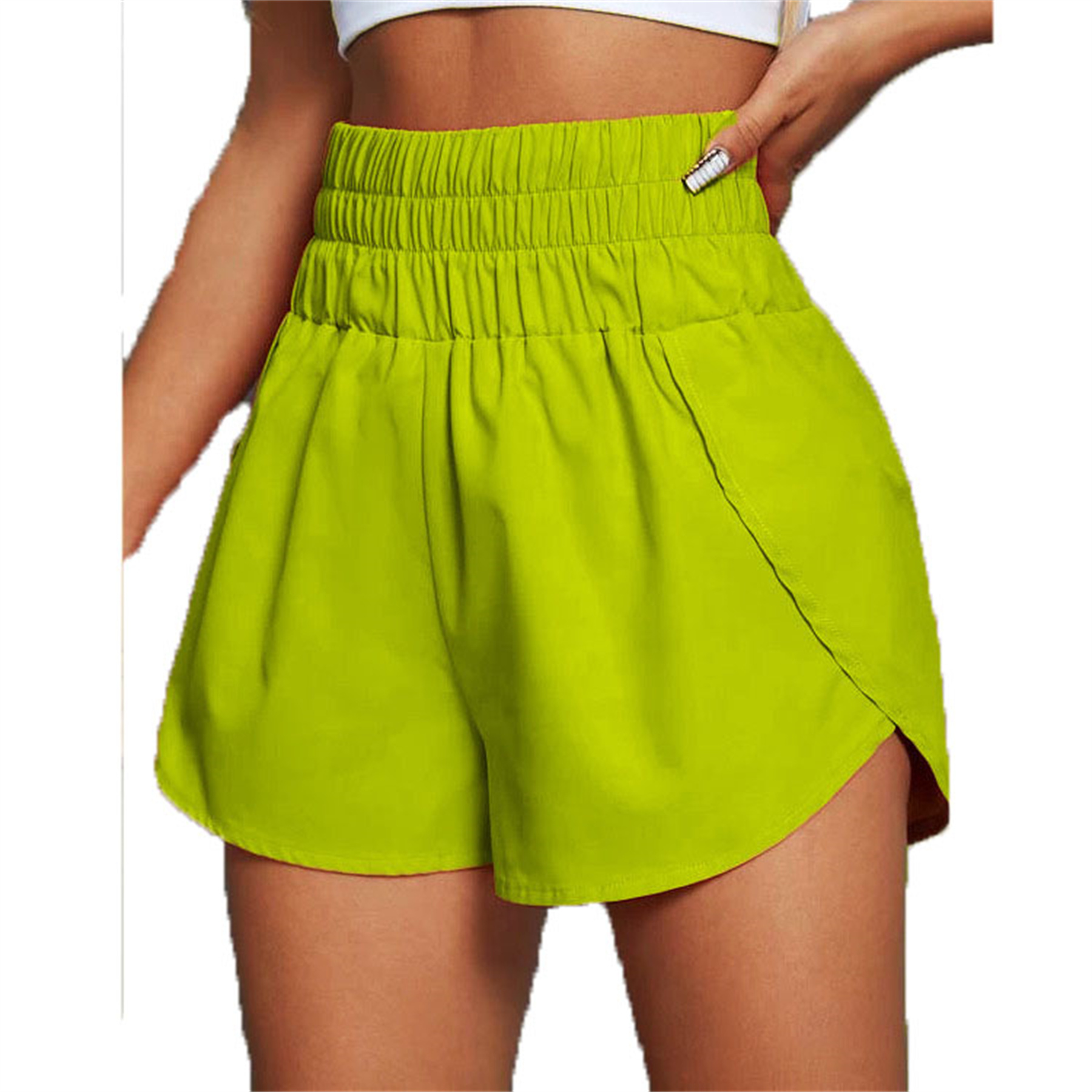 High Waisted Dolphin Running Shorts 5