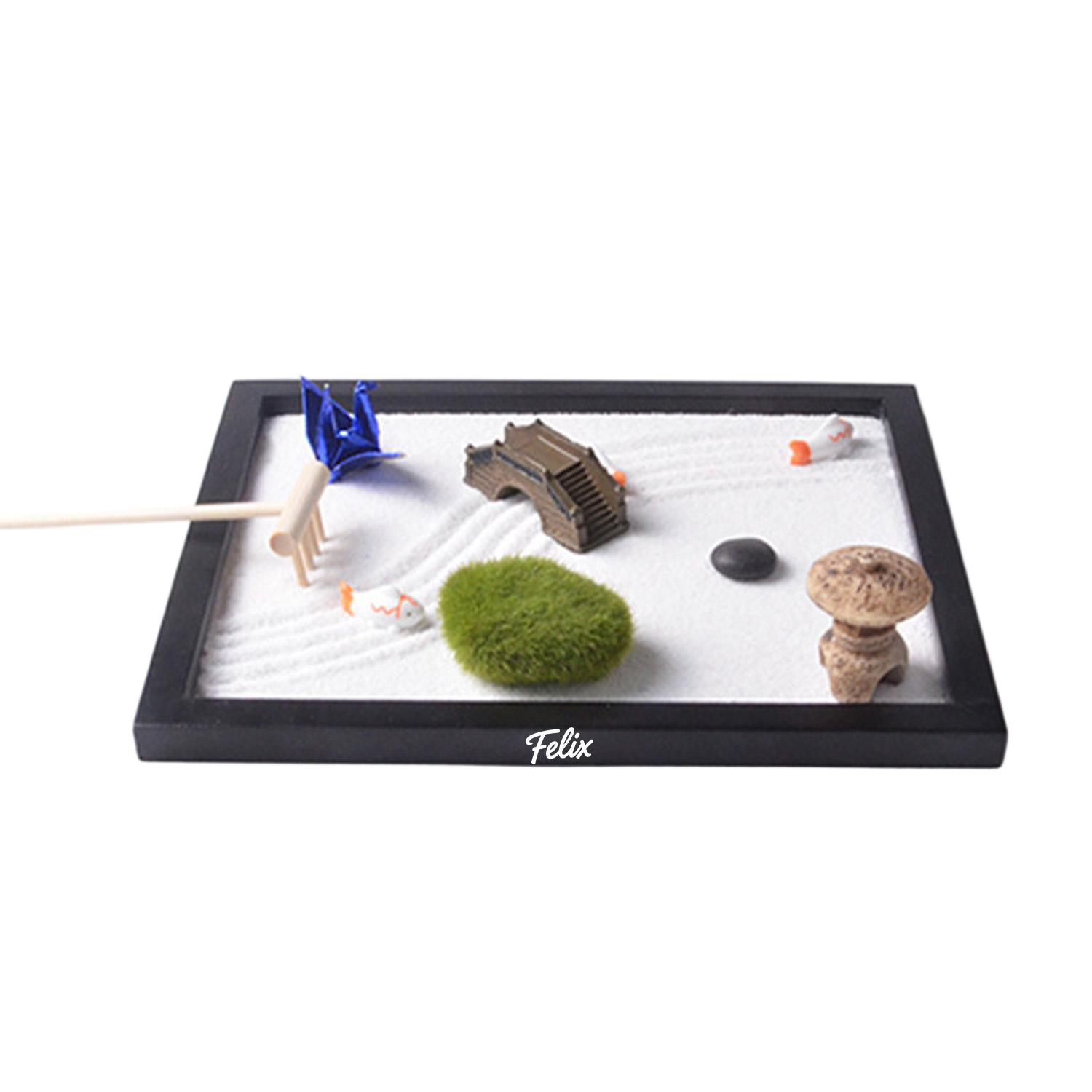 DIY Mini Zen Garden Desk Decor Miniature Kit 2