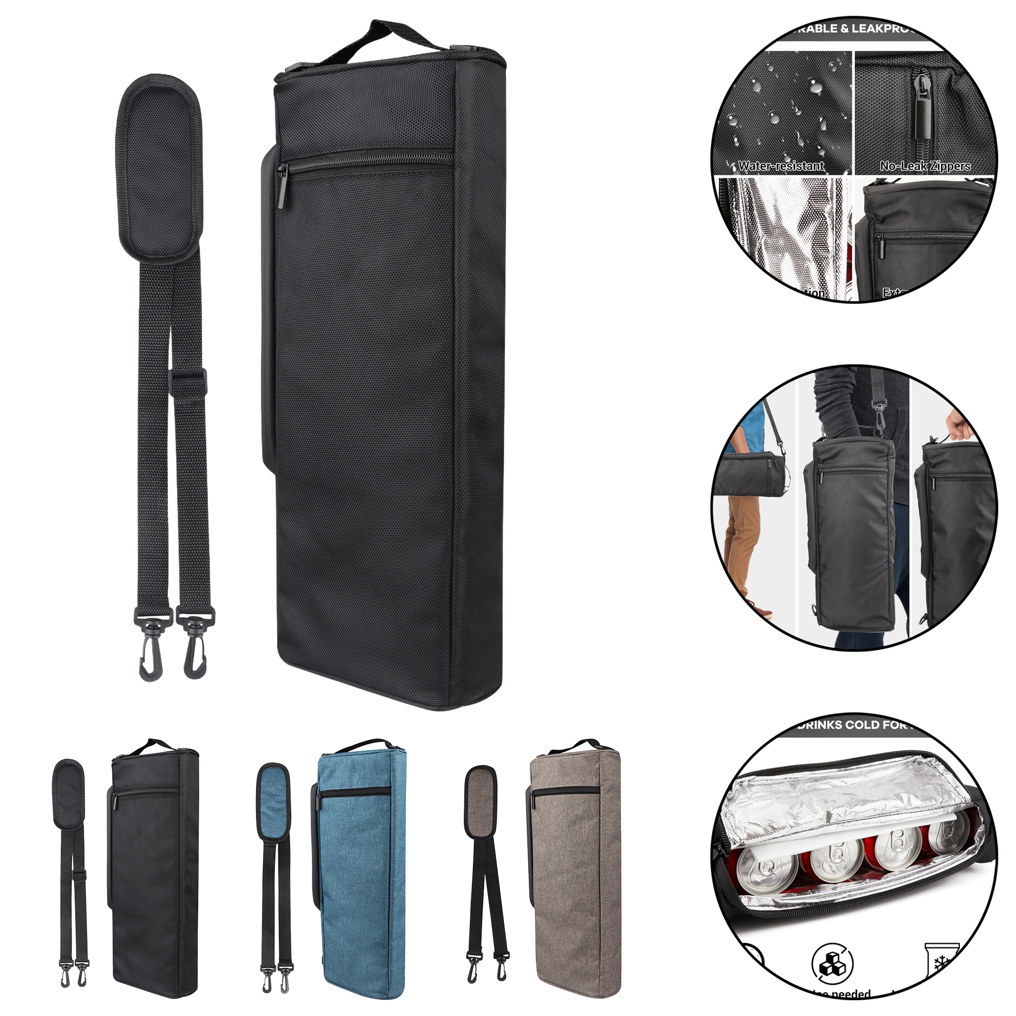 Portable Outdoor Golf Cooler Bag for Wine Beer Can Drinks - Insulated Waterproof Cold Storage Bag 3
