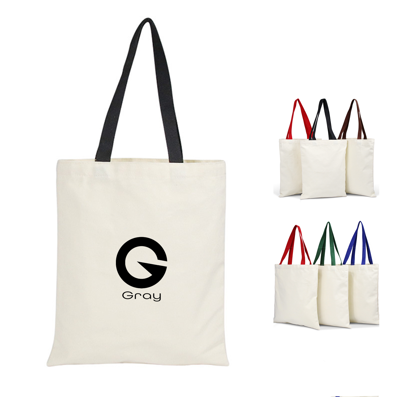 Canvas Tote Reusable Grocery Shopping Bag, custom tote bag with logo imprint 1