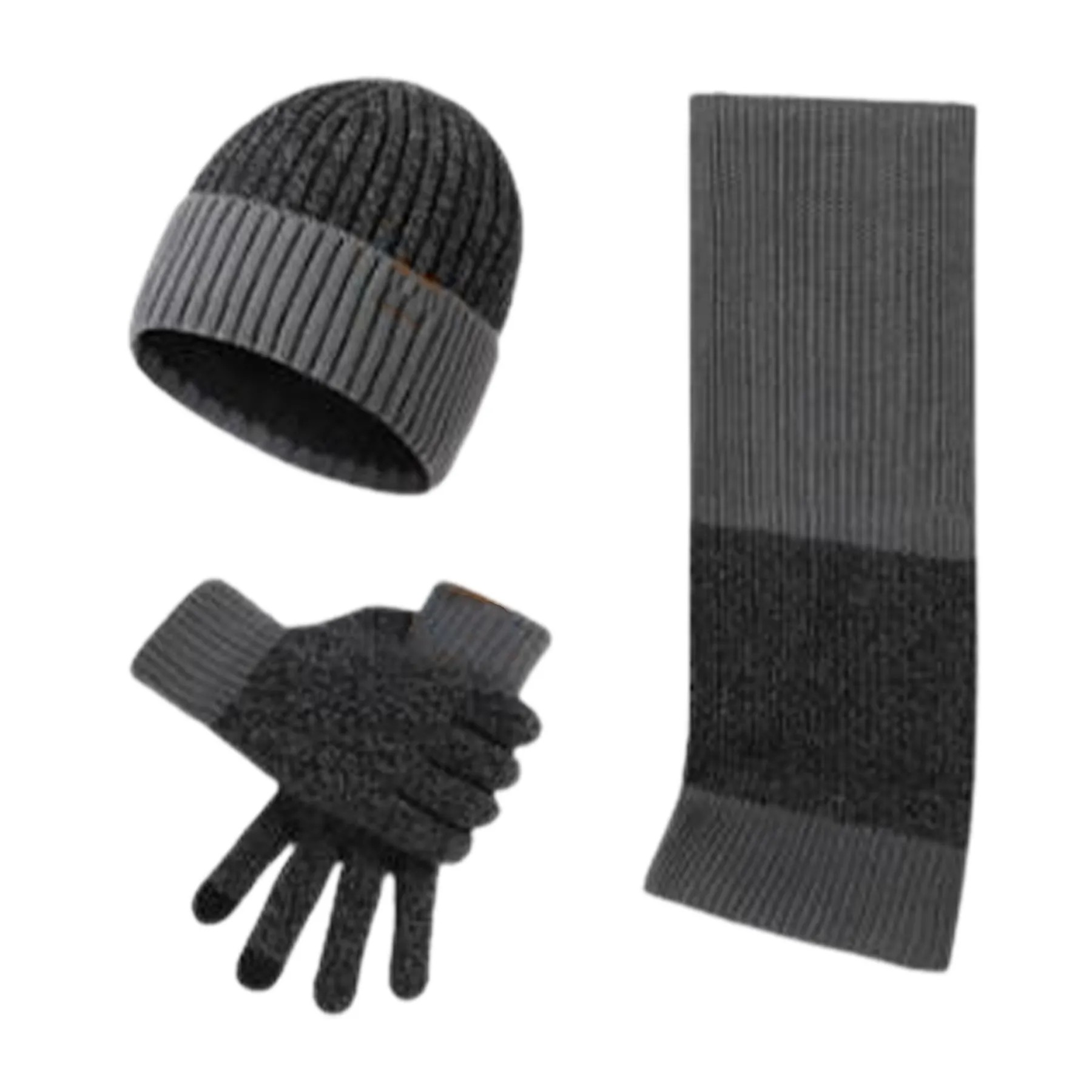 Two-Tone Unisex Knitted Winter Set 5