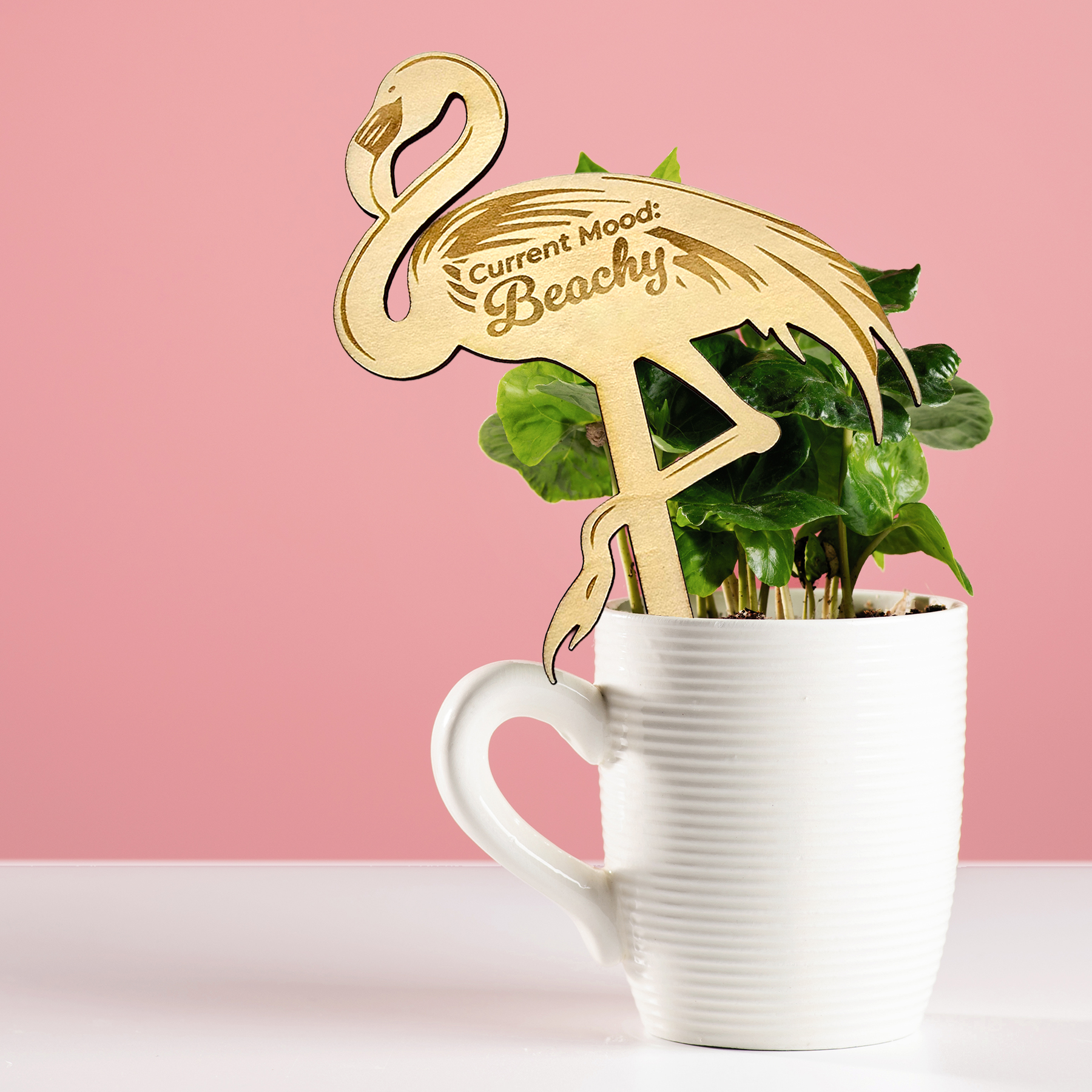 Custom Wood Garden Stakes: 3" W x 5" H x 1/8" D