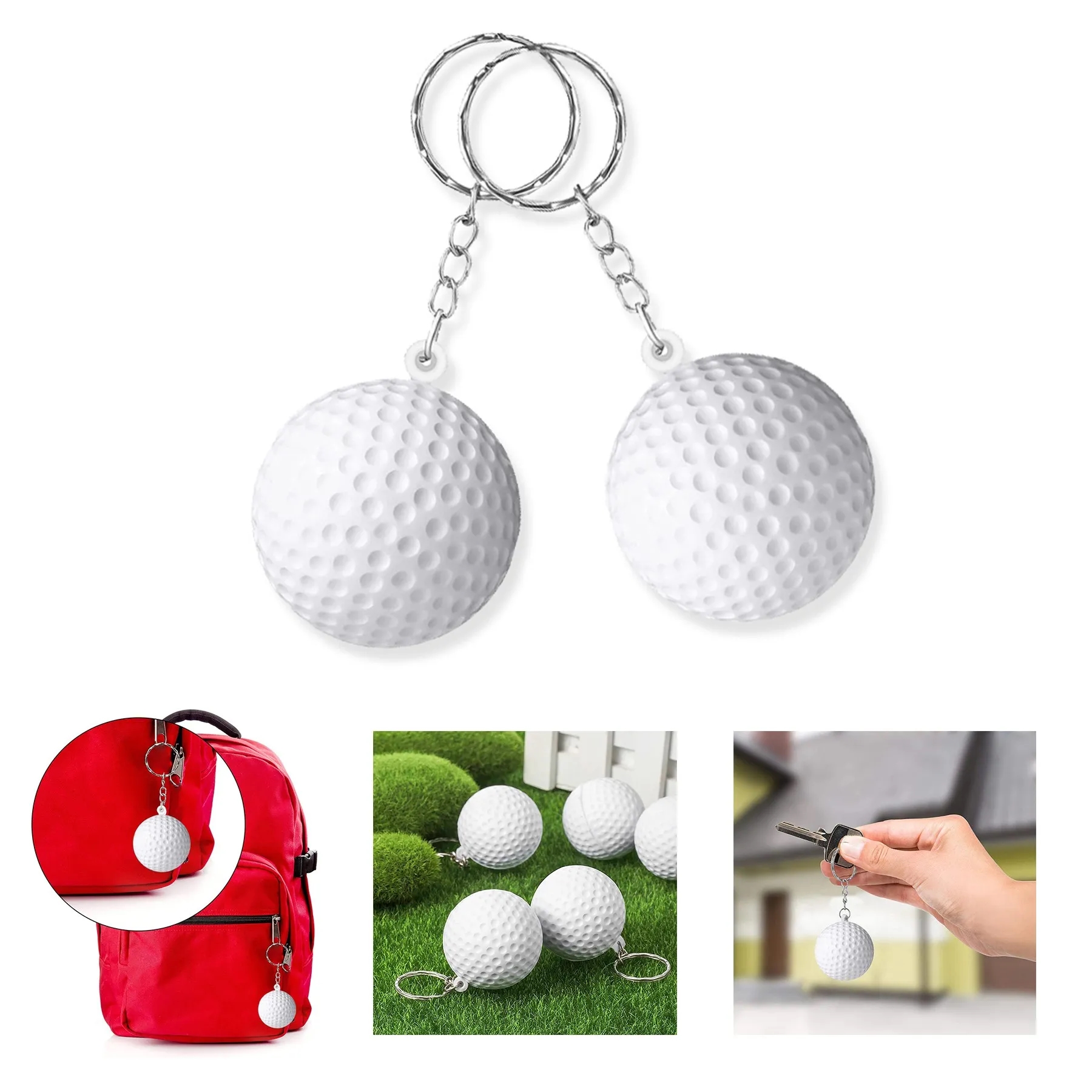 Golf Ball Stress Reliever Key Chain 1