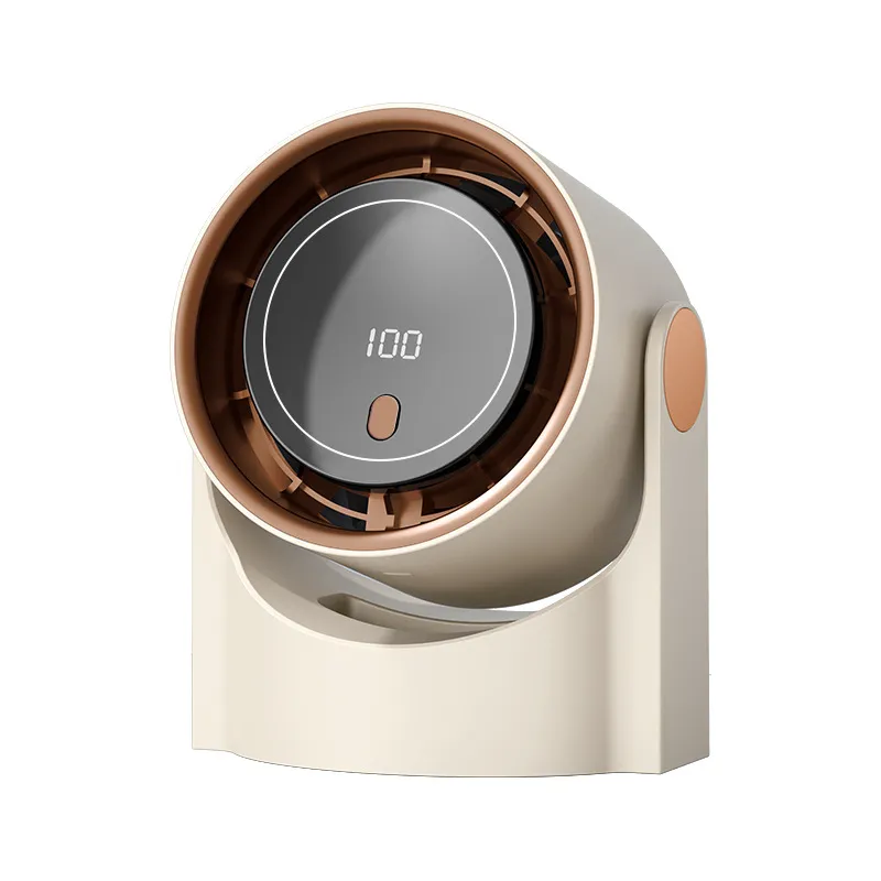 Digital Display Rechargeable USB Desk Fan 4
