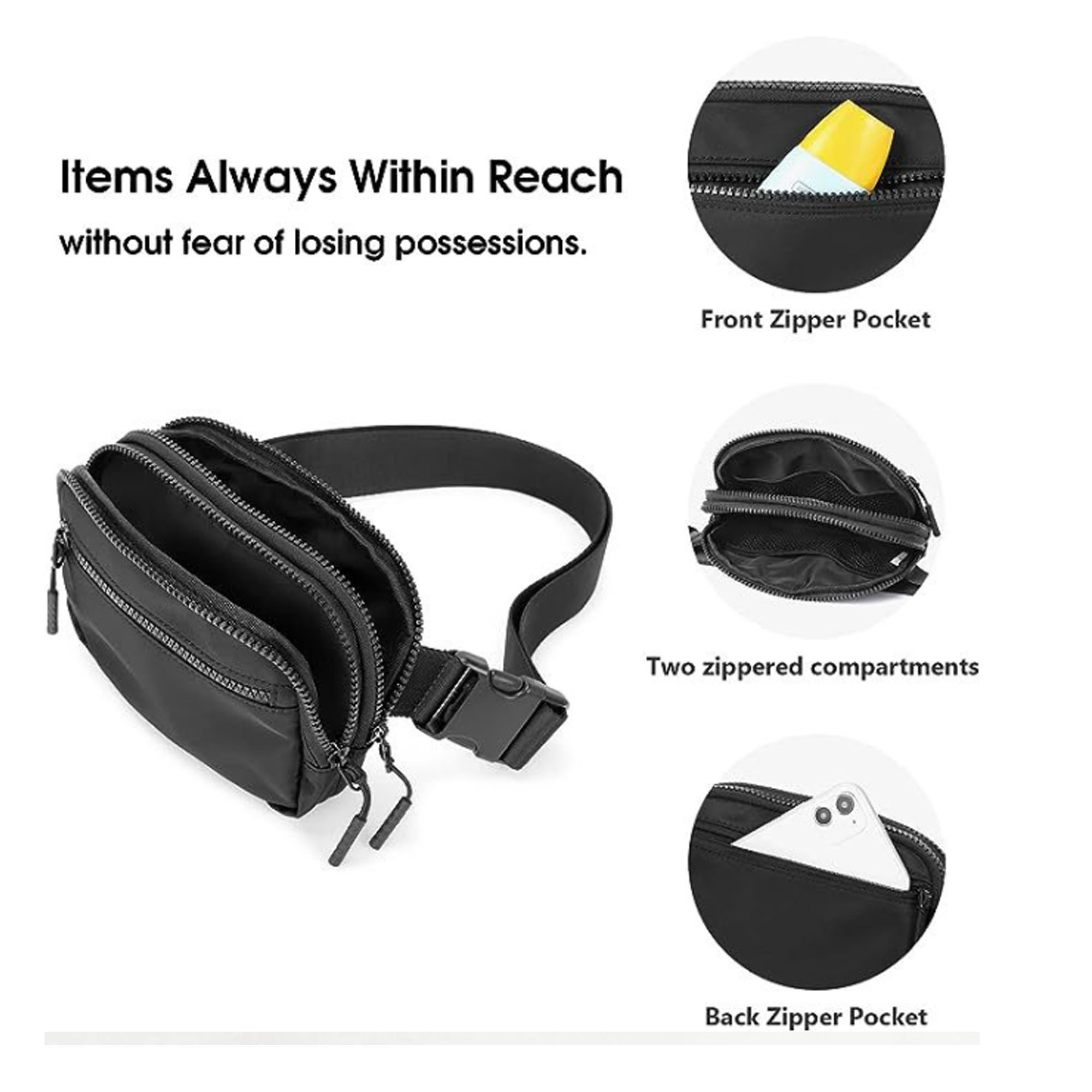 Waterproof Multi-Purpose Waist Bag for All Genders, Durable Design 4