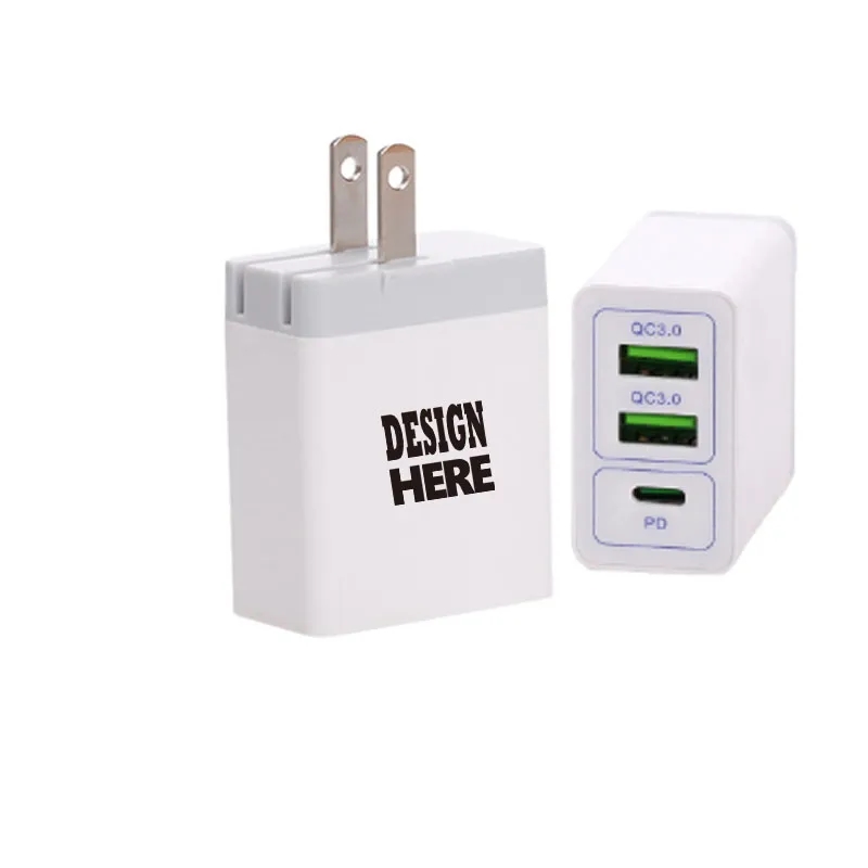 Moq 30 Pcs 3-Port 3.0A Charging Block USB Plug Cube Compatib 2