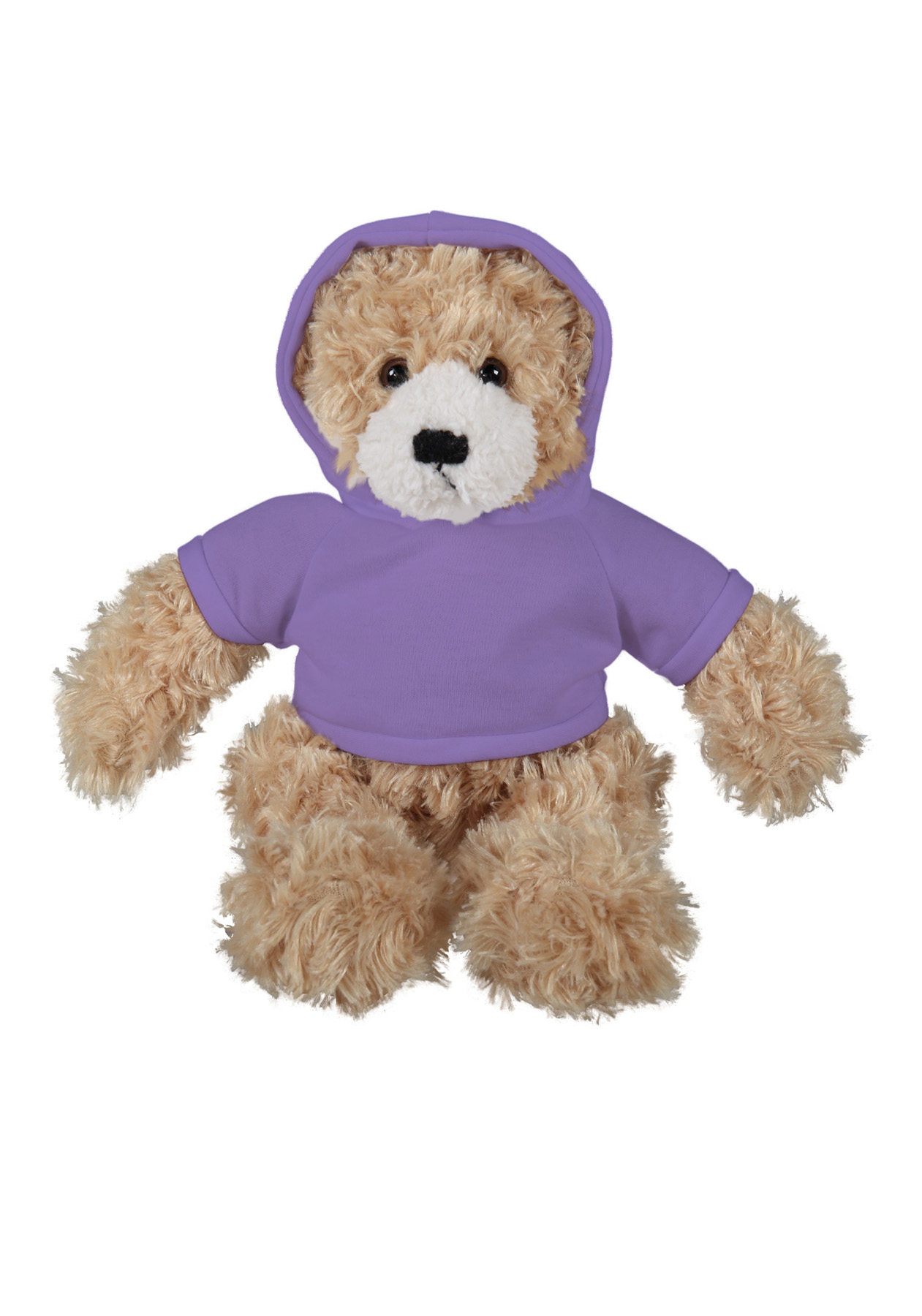 soft plush Beige Brandon Bear  with hoodie 2
