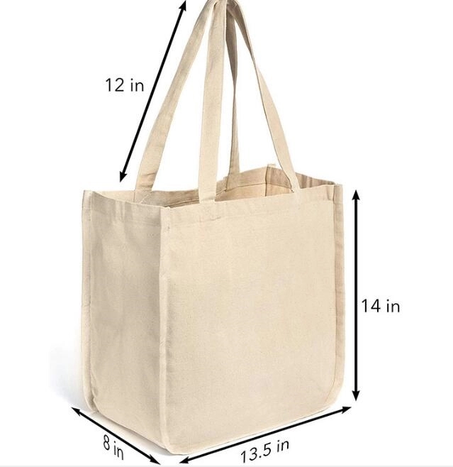 natural cotton tote, custom tote bag with logo imprint 2