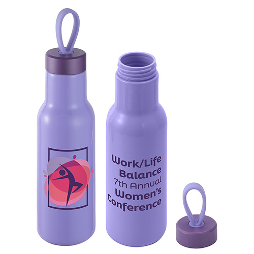 Cameo 23 oz PLA Sports Bottle with Silicone Loop Handle, custom plastic water bottle with logo imprint 31