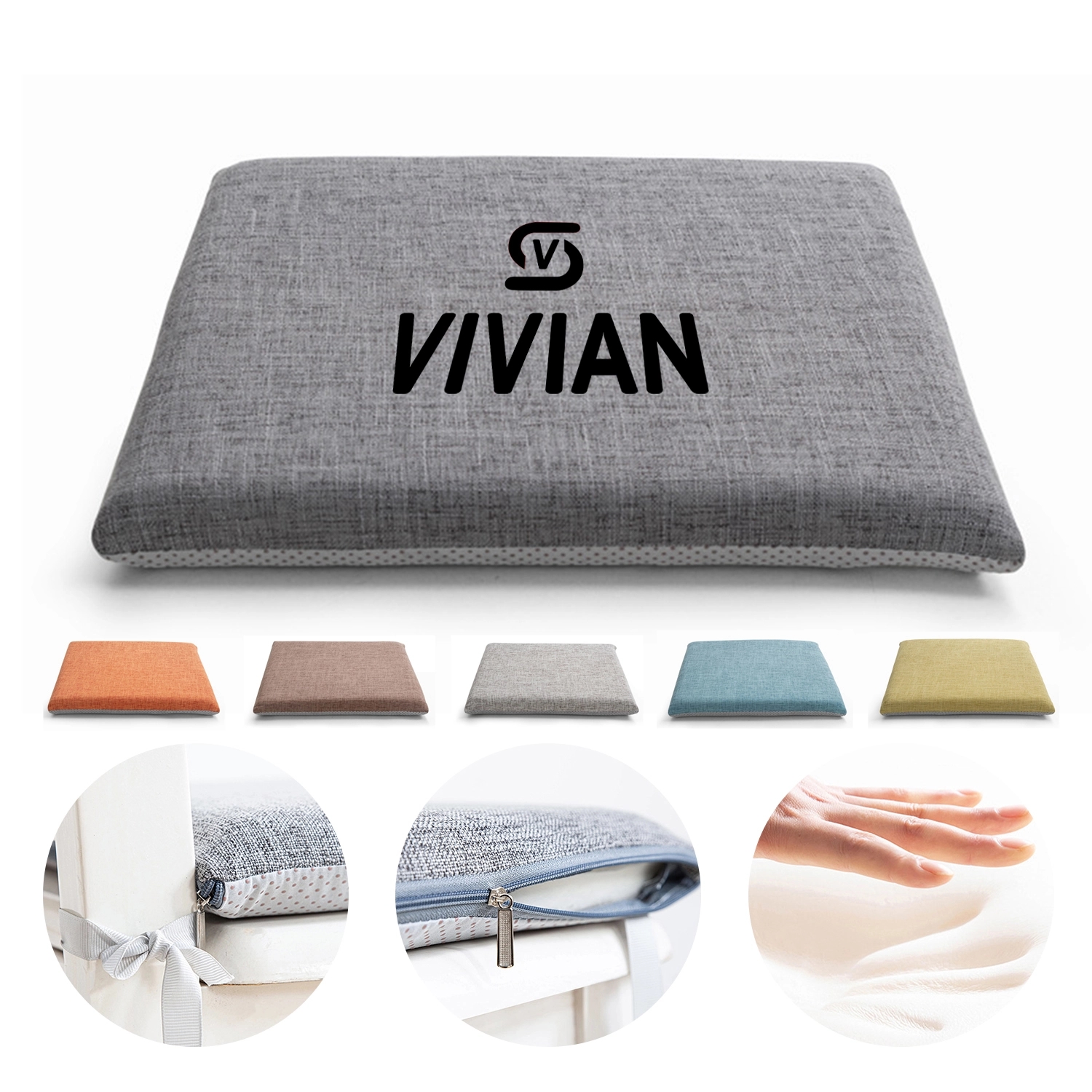 Memory Foam Seat Cushion For Office Chairs, Wheelchair 4