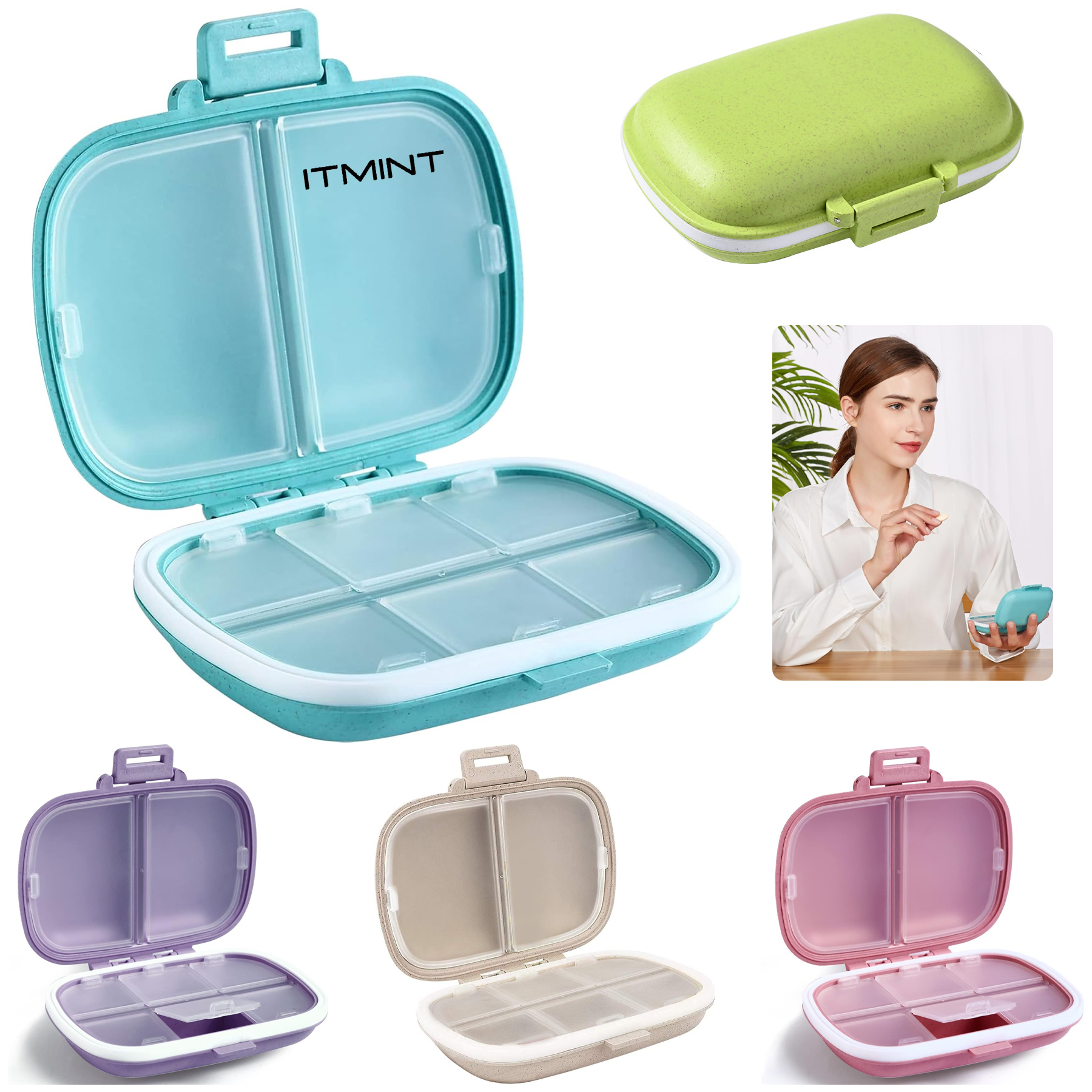 8-compartment Portable Pill Box 3