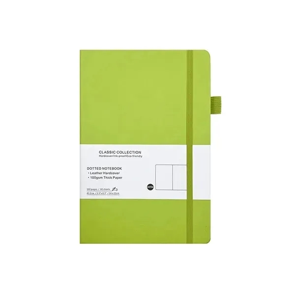 A5 Leather Dotted Notebook 10
