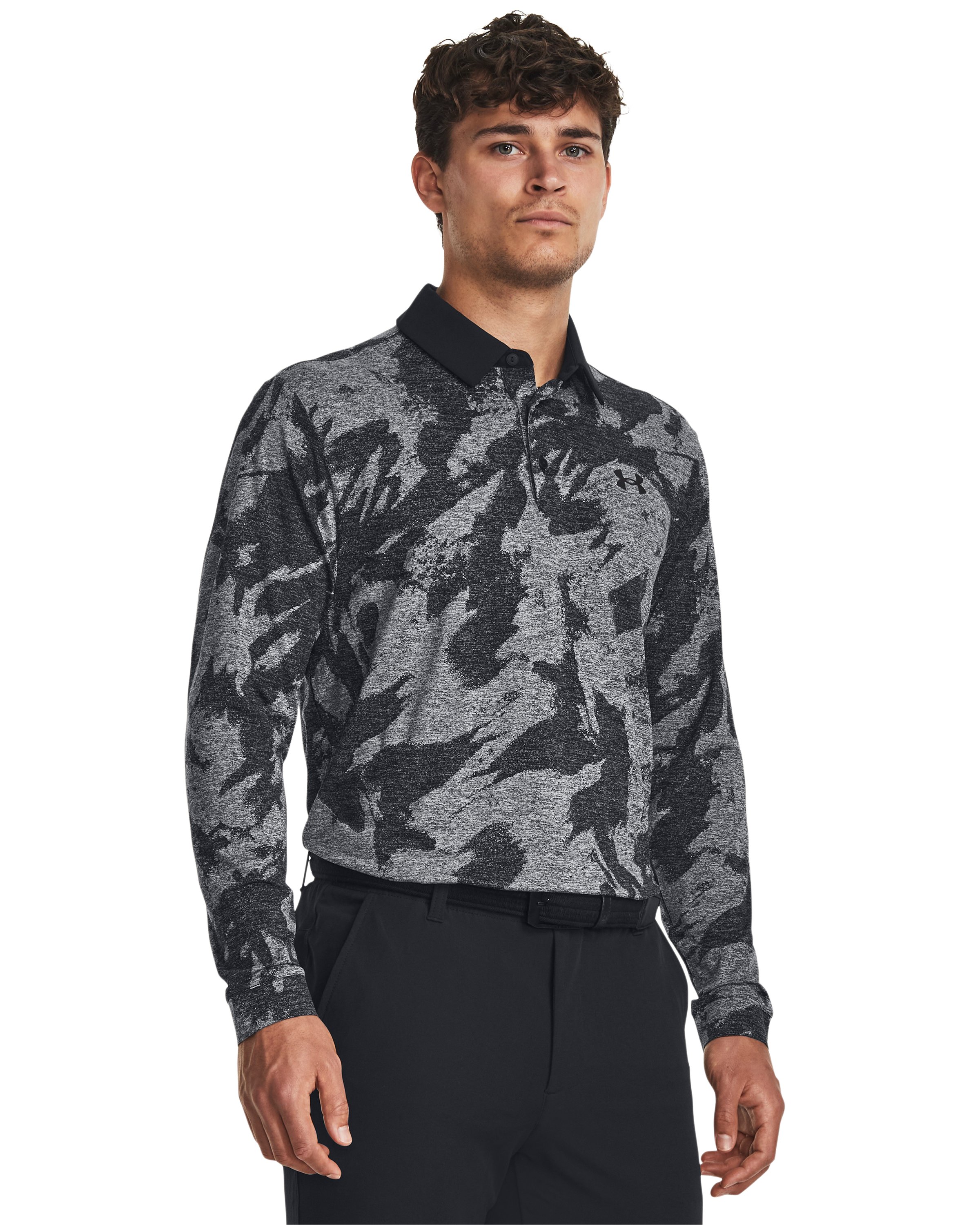UA Playoff Jacquard Men's Long Sleeve Polo 2
