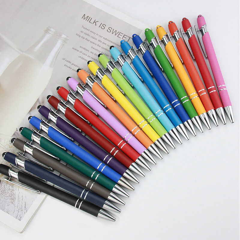 Soft-Touch Metal Pens w/ Stylus 5